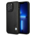 Kryt BMW iPhone 14 Pro 6,1" black hardcase Leather Blue Dots (BMHCP14L22RBDK)