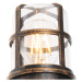 Starožitná vonkajšia nástenná lampa zlatá IP54 so snímačom pohybu - Kiki