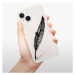 Odolné silikónové puzdro iSaprio - Writing By Feather - black - iPhone 15 Plus