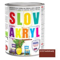 SLOVAKRYL - Univerzálna vodou riediteľná farba 0,75 kg 0220 - svetlohnedá