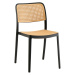 Stohovateľná stolička, čierna/béžová, RAVID TYP 1