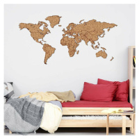 Korková mapa sveta na stenu s hranicami