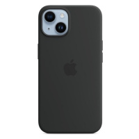 Apple iPhone 14, silikónové puzdro, kompatibilné s Magsafe, čierne, z výroby