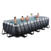Bazén s pieskovou filtráciou Black Leather pool Exit Toys oceľová konštrukcia 540*250*122 cm čie