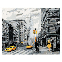 Diamantové maľovanie - ŽLTÉ TAXÍKY V NEW YORKU Rámovanie: vypnuté plátno na rám, Rozmer: 40x50 c