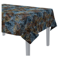 Dekoria Obrus na stôl obdĺžnikový, modro-oranžová, Intenso Premium, 144-37
