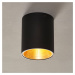 Stropné LED svietidlo Polasso okrúhle čierno-zlaté
