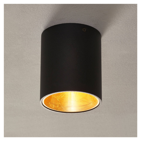 Stropné LED svietidlo Polasso okrúhle čierno-zlaté EGLO