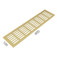 SRL - ALFA vetracia mriežka 100 x 600 mm 100 mm 600 mm, zlatá matná