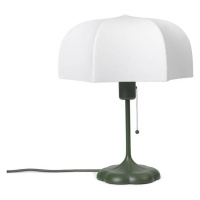 Ferm LIVING Poem stolová lampa, zelená, oceľ, rúno, 42 cm