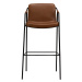 Hnedá barová stolička z imitácie kože DAN-FORM Denmark Boto, výška 105 cm