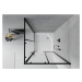 MEXEN/S - Rio sprchovací kút štvorec 90 x 90, dekor, čierny + vanička Rio vrátane výpuste 860-09