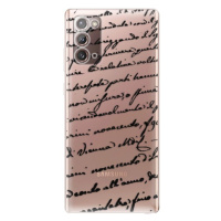 Odolné silikónové puzdro iSaprio - Handwriting 01 - black - Samsung Galaxy Note 20