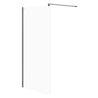 Cersanit Mille, sprchová zástena typu Walk-In 100x200 cm, 8mm číre sklo, čierny profil, S161-003