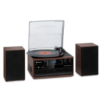 Auna Oakland DAB Plus, retro stereo systém, DAB+/FM, BT funkcia, vinyl, CD prehrávač, kazetový p