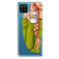 Odolné silikónové puzdro iSaprio - My Coffe and Redhead Girl - Samsung Galaxy A12