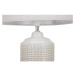 Biela keramická stolová lampa s textilným tienidlom (výška 47 cm) Point – Mauro Ferretti