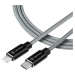 Kábel Tactical Fast Rope Aramid 030, USB-C na Lightning MFI, 0.3m, sivý