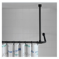 Čierny držiak na strop pre sprchový záves 57 cm - Wenko