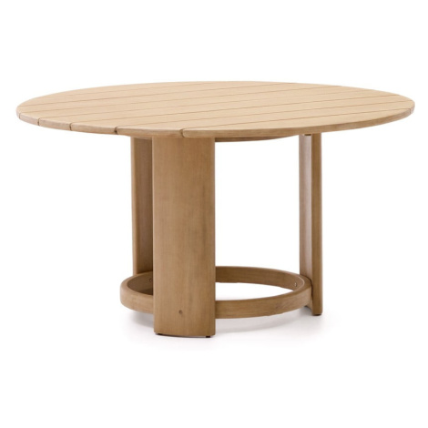 Okrúhly záhradný jedálenský stôl z eukalyptového dreva ø 140 cm Xoriguer – Kave Home