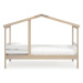 Biela/prírodná domčeková detská posteľ v dekore borovice 90x190 cm Angel - Marckeric