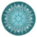Tyrkysovomodrý prateľný okrúhly koberec vhodný pre robotické vysávače ø 80 cm Comfort – Mila Hom