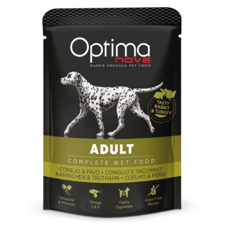 OPTIMA NOVA Dog Adult Rabit & Turkey vrecko pre psov 300 g Optimanova