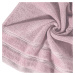 Osuška GLORY v jemnej ružovej farbe, s velúrovým okrajom a lesklou niťou Šírka: 70 cm | Dĺžka: 1