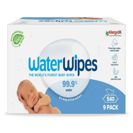 WATERWIPES 100% BIO Odbúrateľné obrúsky 9 x 60 ks