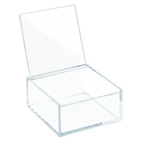 Priehľadný stohovateľný box s vekom iDesign Clarity, 10 x 10 cm