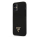 Kryt Guess GUHCP12SLSTMBK iPhone 12 mini 5,4" black hardcase Silicone Triangle Logo (GUHCP12SLST