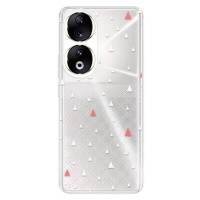 Odolné silikónové puzdro iSaprio - Abstract Triangles 02 - white - Honor 90 5G