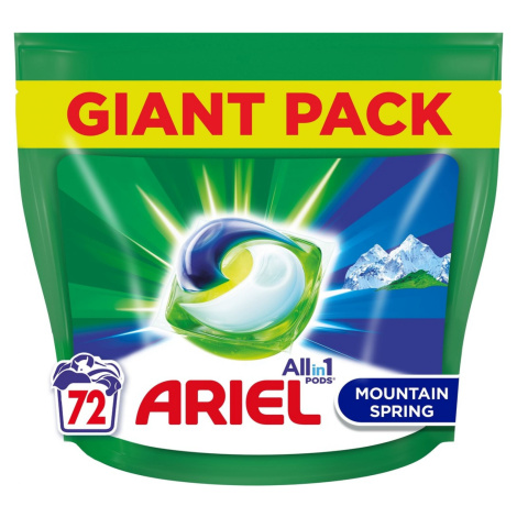 Ariel All-In-1 PODs Mountain Spring Kapsule Na Pranie, 72 Pranie