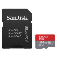 SanDisk Ultra microSDXC 256GB 150 MB/s UHS-I U1 Class 10 + adaptér