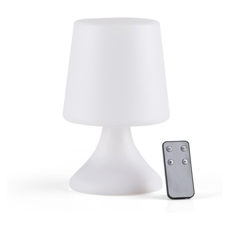 Biela LED stolová lampa na diaľkové ovládanie (výška  25,5 cm) Midnat – Villa Collection