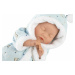 Llorens 63301 LITTLE BABY - spiaca realistická bábika bábätko s mäkkým látkovým telom - 32