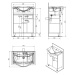 AQUALINE - KERAMIA FRESH umývadlová skrinka,1 zásuvka, 60,6x74x34cm, dub platin 50066