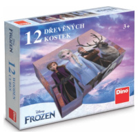 Drevené licenčné kocky Frozen II – 12 kociek