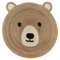 Dětský koberec Jute Kids Bear Natural - 100x100 (průměr) kruh cm Flair Rugs koberce