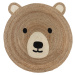 Dětský koberec Jute Kids Bear Natural - 100x100 (průměr) kruh cm Flair Rugs koberce