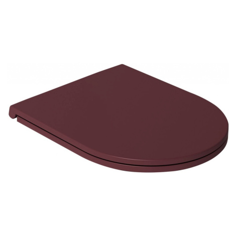 ISVEA - INFINITY WC sedátko SLIM, Soft Close, Easy Take, matná maroon Red 40KF0543I-S