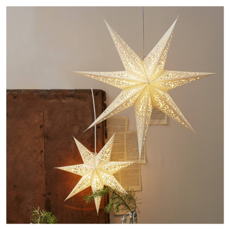 Čipkovaná papierová hviezda, bez osvetlenia Ø 45 cm, biela Star Trading