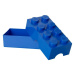LEGO® box na desiatu 8 - modrá 100 x 200 x 75 mm