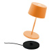 Zafferano Olivia mini 3K dobíjacia stolová lampa oranžová