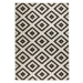 Kusový koberec Twin-Wendeteppiche 103129 schwarz creme – na ven i na doma - 80x150 cm NORTHRUGS 