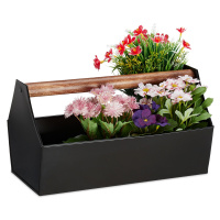 Kvetinový box s rukoväťou RD6998, čierna