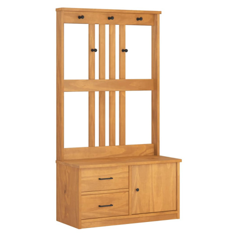 vidaXL Halový strom SANDNES 87x40x159,5 cm masívna borovica