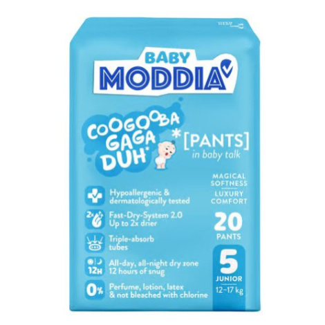 MODDIA BABY Plienkové nohavičky 5 Junior (12–17 kg), 20 ks