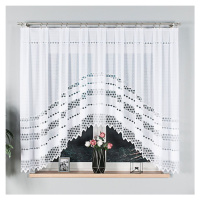 Biela žakarová záclona FILOMENA 340x160 cm