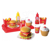 Écoiffier detský set s hamburgermi 100% Chef 2623 červený